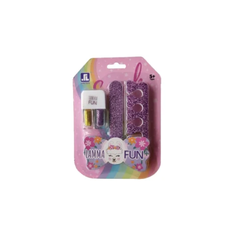 Set pequeño de uñas con  escarcha